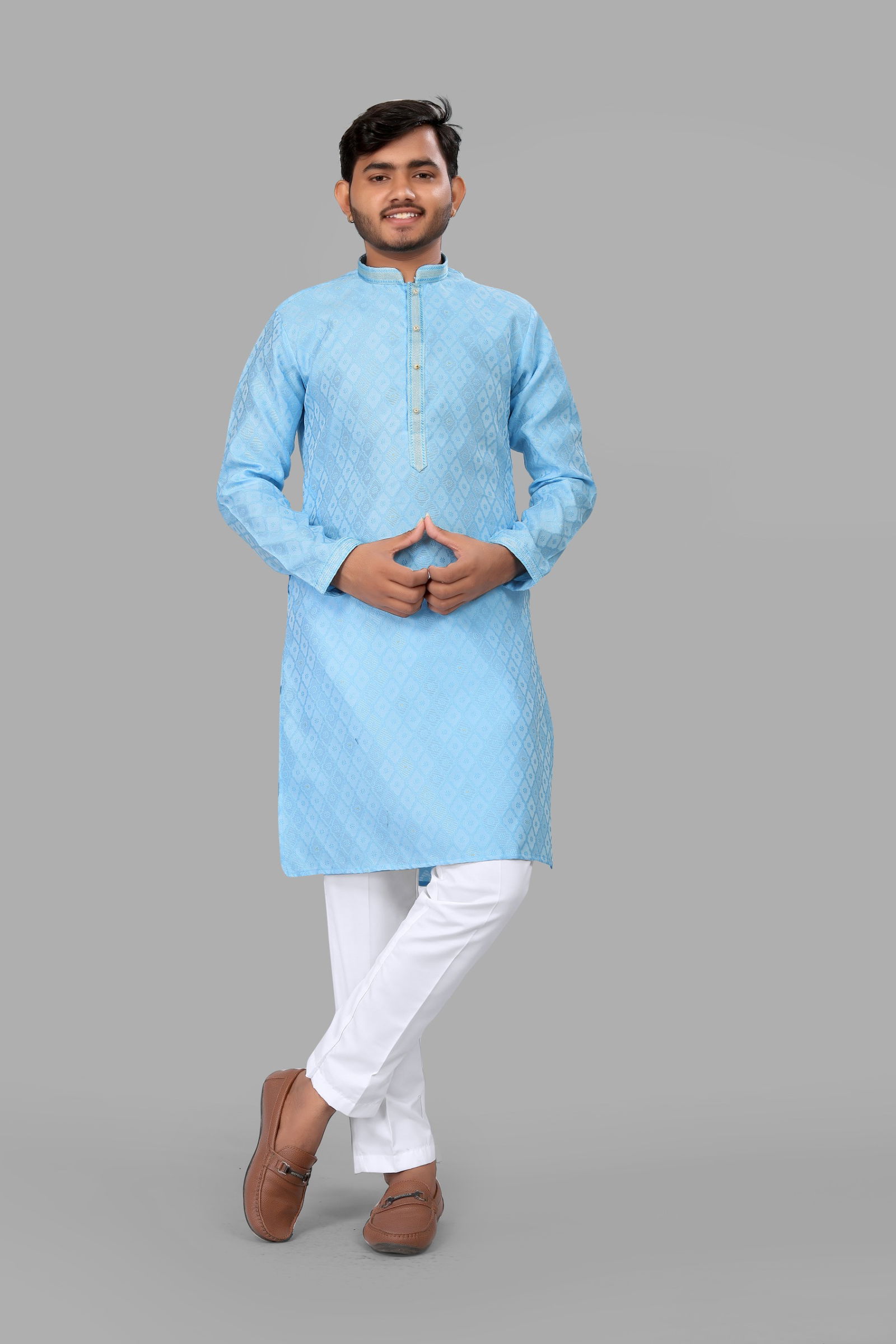 Pintex jacquard 1 Mens Kurta Pajama Manufacturers